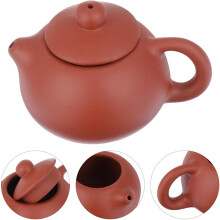 Élégante mini-théière rétro en céramique, théière rouge de belle facture
