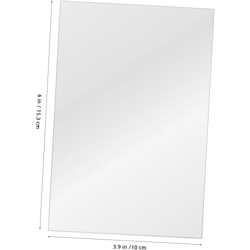 10pcs Rectangular Acrylic Mirror Sheets Self Adhesive Lightweight Decorative Wall Mirrors Resistant 1
