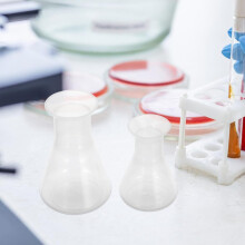 20-teiliges Set aus Erlenmeyerkolben aus Kunststoff, 50 ml und 100 ml graduierte konische Laborbecher mit schmalem Hals