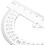 10pcs Protractors Bulk for Classroom Plastic Portable Measuring Ruler Half Circle Math Angle Tool 4