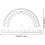 10pcs Protractors Bulk for Classroom Plastic Portable Measuring Ruler Half Circle Math Angle Tool 7