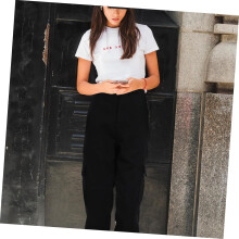 Damen-Cargohose mit hohem Bund, klassisches Design mit mehreren Taschen, bequem