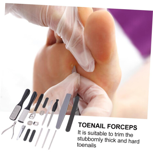 1set Pedicure Tool Kit Foot File Dead Skin Fork e Acessórios de corte de unhas 2