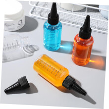 50ml espremer garrafas de gota com escala e gota ponta 10 pacote cor aleatória tampa para viagem acampamento viagens de negócios
