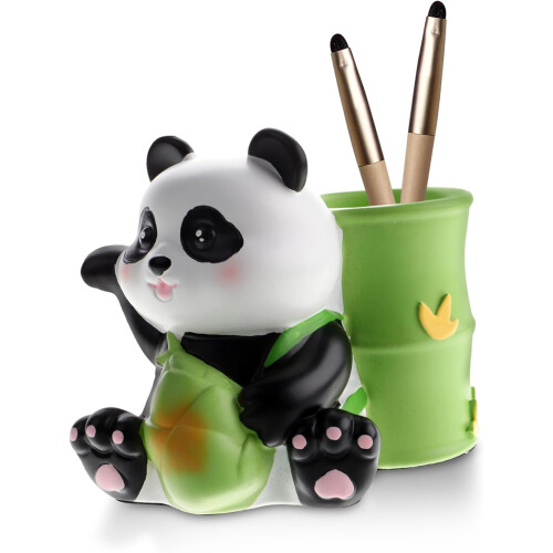 Panda Μπαμπού Κεφαλή Τρίψιμο Κουτί Οργάνωσης Νυχιών με Βαρέλι Αποθήκευσης 2