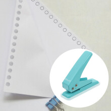Einzellocher 6 mm Papierlocher für 20 Blatt, Metallkonstruktion, hellgrün, geeignet
