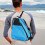 Roller Skates Bag with Three-Layer Storage Blue Semi-mesh Material Multi-Compartment Roller Backpack 4