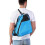 Roller Skates Bag with Three-Layer Storage Blue Semi-mesh Material Multi-Compartment Roller Backpack 6