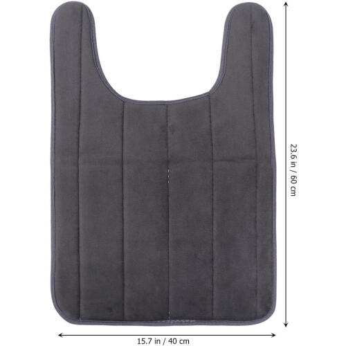 Χαλί Τουαλέτας Memory Closestool 40x60cm Βαμβακερό σε Σχήμα U, Αντιολισθητικό 1
