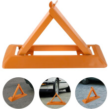 Heavy-Duty Parking Security Lock Reinforced Steel Triangle Base, Outdoor Space Marking Protective Post