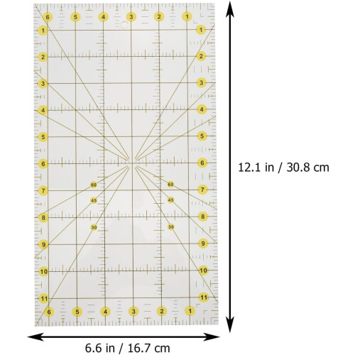 Acryl-Patchwork-Quiltlineal mit Zollmarkierungen, tragbare Nähvorlage 1