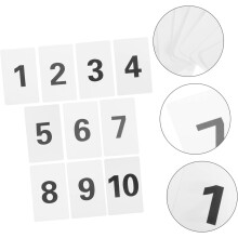 10-teiliges Set aus Kunststoff-Zahlenkarten für Tischnummern 1-10, robuste digitale Karten