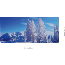 Pad de mesa Pad do mouse grande para escritório Home Office Decoração Design de paisagem de árvore de inverno