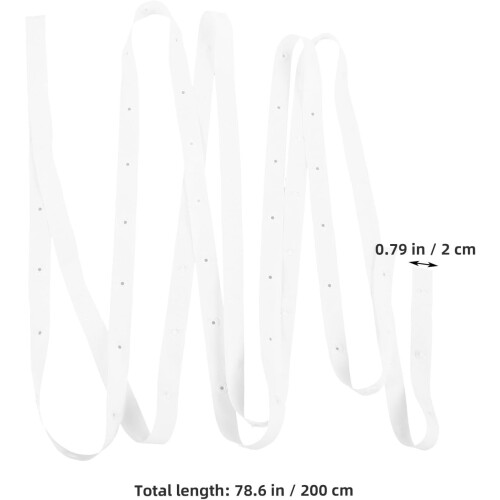 Snap Button Tape for DIY Crafting 2m White Plastic Sewing Snaps Trim 1