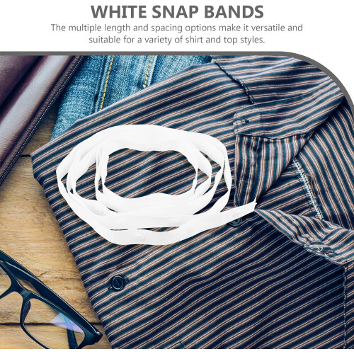 Snap Button Tape for DIY Crafting 2m White Plastic Sewing Snaps Trim 2