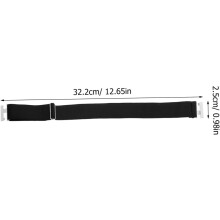 Strumpfhalter für Damen mit verstellbarer Schnalle, geeignet für Oberschenkelstrümpfe, eleganter Strumpfgürtel, schwarz