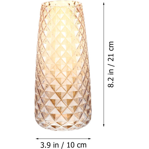 Glasvase für Blumensträuße mit Ananasmuster 1