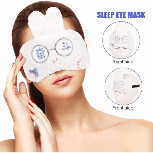 Plüsch-Augenmaske mit Gewicht, Schlafbrille mit Kühl- und Wärmetherapie 2