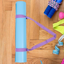 Yogamatten-Tragegurt, Yoga-Stretchgürtel aus Baumwolle mit Schultergurt und Widerstandsband