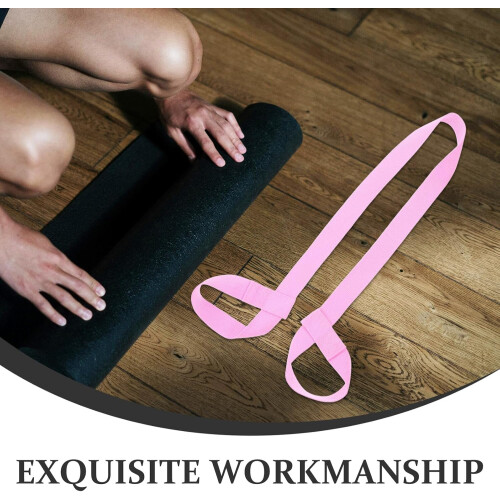 Verstelbare yogamatriem, roze, draagbare opbergband 2