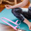 Verstelbare yogamatriem, roze, draagbare opbergband 5