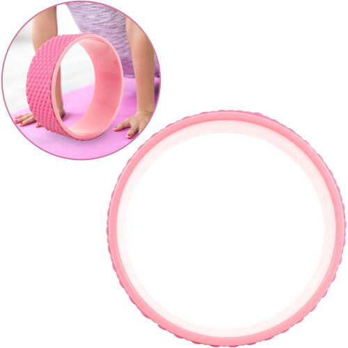 Yogawiel voor rugtraining, roze foamroller, yogaring