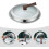 Wokdeckel aus Edelstahl, 32 cm Durchmesser, mit Griff und bruchsicherer Abdeckung 8
