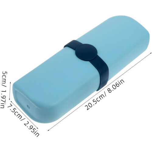 Portable Toothbrush Storage Case Toothpaste Container Travel Toothbrush Holder Sky Blue 1