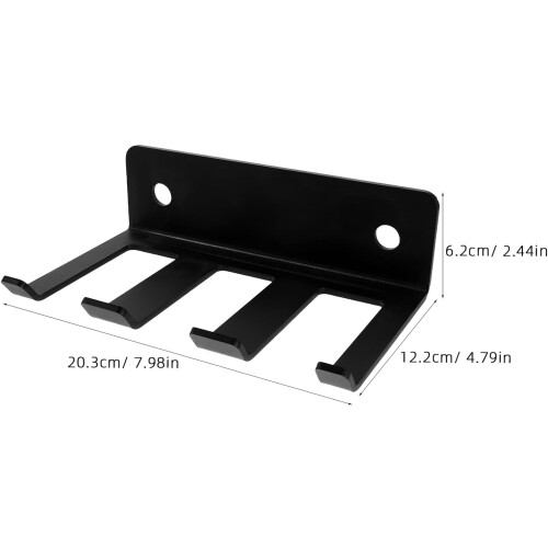 Supporto da parete singolo per bilanciere con 3 ganci per rack da squat, supporto verticale per bilanciere 1