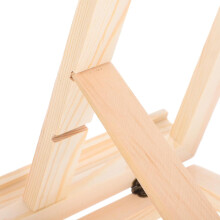 Cavalletto per studenti, cavalletto regolabile in legno per pittura, kaki, piano in legno massello spesso, design pieghevole, quattro
