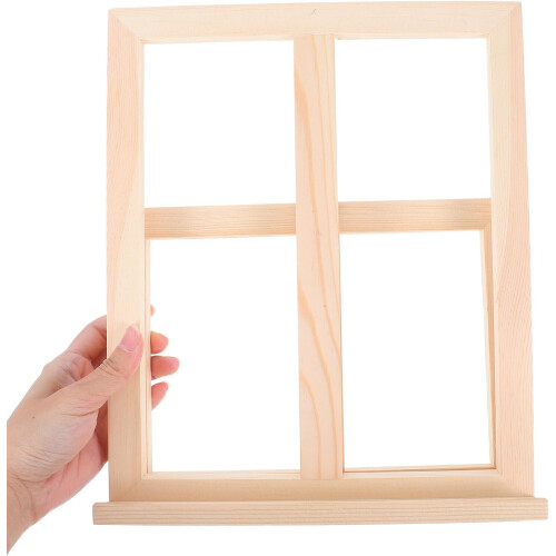 Student Easel Adjustable Wood Painting Easel Khaki Thick Solid Wood Tabletop Design Foldable Four