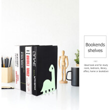 Support de livre dinosaure, serre-livres mignon en métal, décoration d'étagère de bureau pour garçons et filles, porte-livres