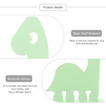 Dinosaur Book Stand Cute Metal Bookend Office Shelf Decor for Boys and Girls Study Book Holder