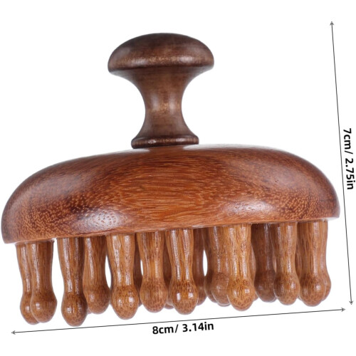 Manuelles Kopfhautmassagegerät aus Holz 1