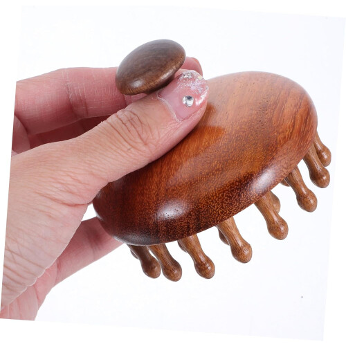 Manuelles Kopfhautmassagegerät aus Holz 2