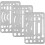 3pcs Stainless Steel Erasing Shield Eraser Shield Drawing Template for Craft DIY for Engineering Tools 1