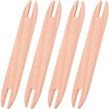 Set di 4 navette in legno per tessitura fai da te, ideali per realizzare maglioni, sciarpe, arazzi e lavori a maglia.
