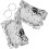 3Pcs Silver Electroplated Irregular Shape Plastic Photo Card Holders with Keychain 1
