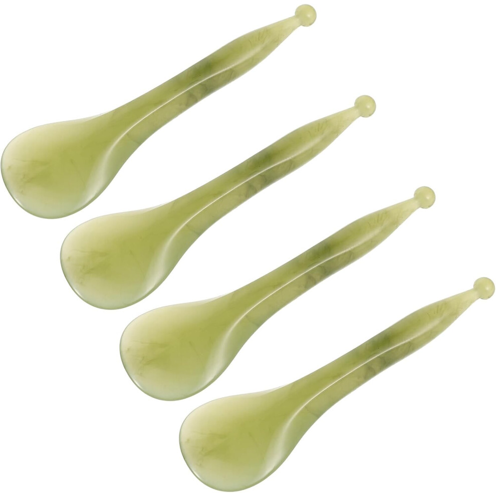 Hkhbjs Green 4Pcs Facial Gua Sha Scraping Massage Tools Resin Manual Acupressure Face Massager Kit