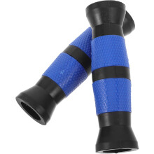 Lot de 2 protège-poignées d'haltères en PVC bleu et noir, antidérapants et épais