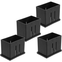 4Pcs Hollow Square Tube Insert Converter 60X40Mm to 50X30Mm Plastic Sleeve Adapter