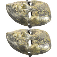 2 Stück Retro-Vollgesichtsmasken, Vintage-Masken für Herren, Kostüm, komplettes dekoratives Design