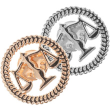 2 stuks reversspelden met weegschaalmotief voor advocaten en rechters, metalen broches met weegschaalmotief in goud en zilver.