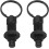 2pcs M12x71 Black Zinc Plated Spring-Loaded Retractable Indexing Plungers with Pull Ring 1