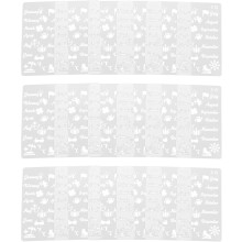 Set van 20 maanddagboek-sjablonen met pompoen- en sneeuwvlokvormen.