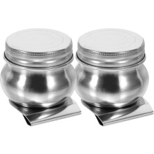 Gobelet à palette portable en acier inoxydable avec couvercle (lot de 2) - Récipient polyvalent pour mélanger la peinture à l'huile