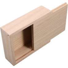 Angelköderbox aus Holz mit Schiebedeckel, Wurmbehälter, 9,5 x 7,5 x 2,2 cm, Paulownia-Köder