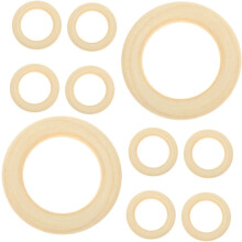 10 anelli in legno naturale non rifiniti per lavori artigianali, cerchi in legno da 10 cm per la creazione di gioielli fai da te