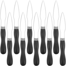 10-teiliges Knopf-Hilfswerkzeug mit schwarzem Griff, Einhand-Knopfannähgerät für adaptive Kleidung, Ankleidehilfe