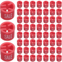 100pcs Tag Clips Hanger Tags Plastic Clothing Rack Labels for Clothes Hanger Marks Garment Organization in Closet
